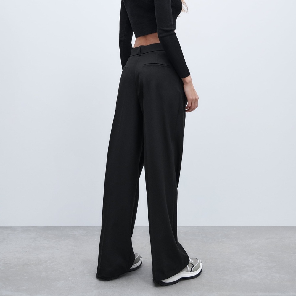 NWT Zara Full Length Pants Black